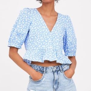 NWT Zara Peplum Top